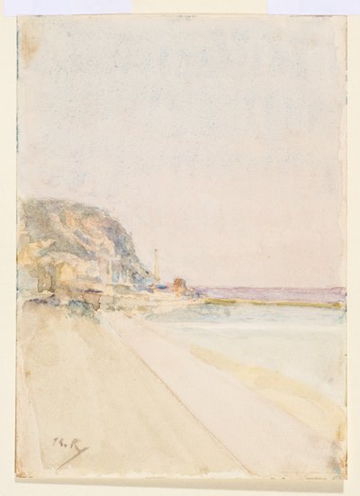 Näkymä East Cliffille, Hastings, ennen vuotta 1900 tekijältä Theodore Roussel