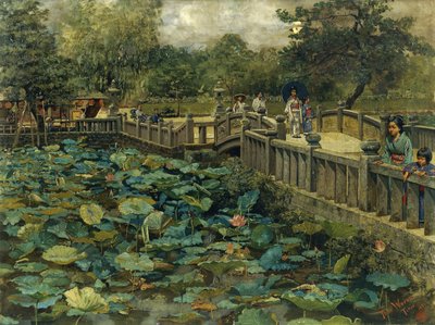 Lotus Pond, Shiba, Tokio tekijältä Theodore Wores