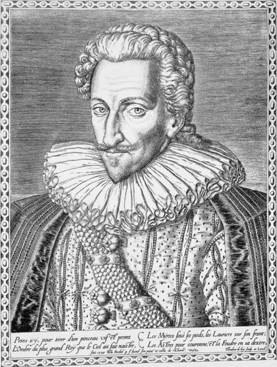 Henri IV Ranskan Navarran kuninkaana, 1589 tekijältä Theodore de Bry