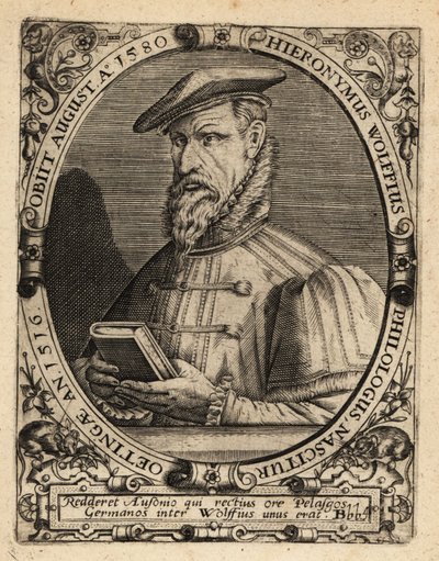 Hieronymus Wolf, saksalainen historioitsija tekijältä Theodore de Bry