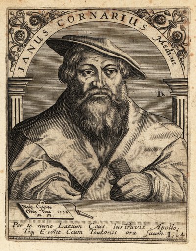 Janus Cornarius, saksilainen humanisti, 1500-1558. tekijältä Theodore de Bry