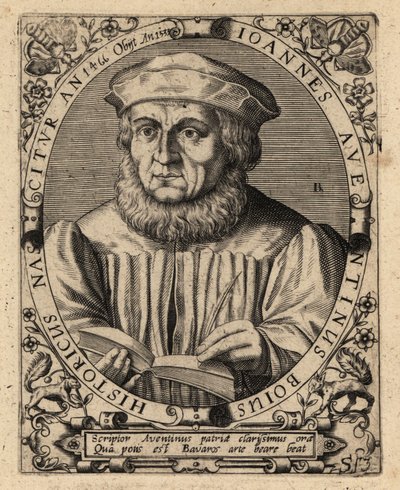 Johannes Aventinus, baijerilainen historioitsija. tekijältä Theodore de Bry