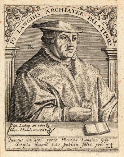 Johannes Lange, saksalainen lääkäri ja kirurgi tekijältä Theodore de Bry