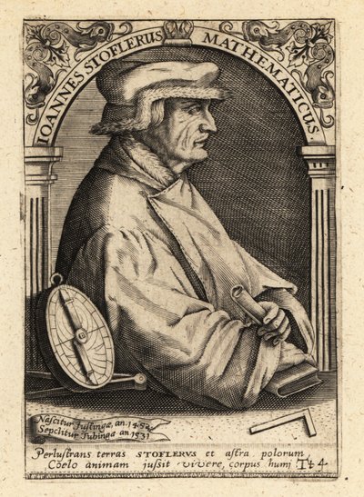 Johannes Stoffler, saksalainen matemaatikko. tekijältä Theodore de Bry