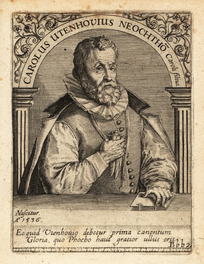 Karl von Utenhove, flaamilainen tutkija ja runoilija. tekijältä Theodore de Bry