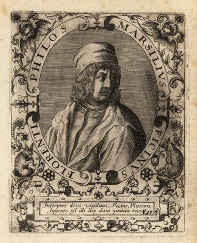 Marsilio Ficino, italialainen tutkija. tekijältä Theodore de Bry