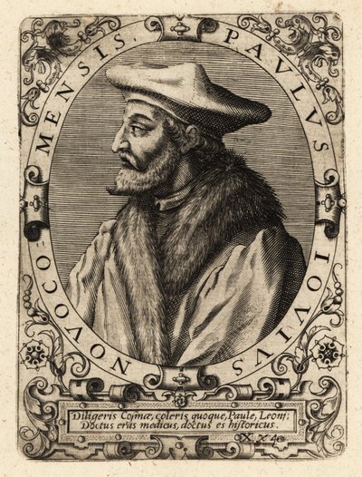 Paolo Giovio, italialainen lääkäri. tekijältä Theodore de Bry
