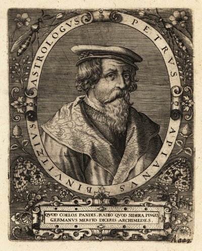 Peter Apian, saksalainen tähtitieteilijä. tekijältä Theodore de Bry