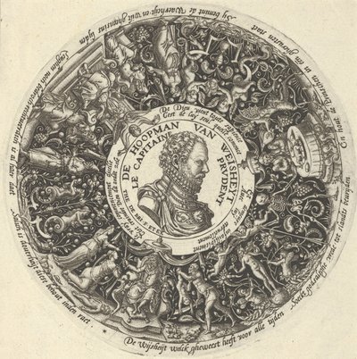 Muotokuva William I of Orangesta, sarjasta Tazza Designs, n. 1588. tekijältä Theodore de Bry