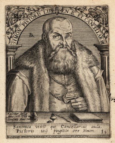 Simon Pistoris nuorempi, saksalainen juristi. tekijältä Theodore de Bry