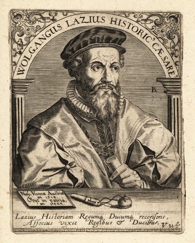 Wolfgang Laz, itävaltalainen kartografi ja historioitsija. tekijältä Theodore de Bry