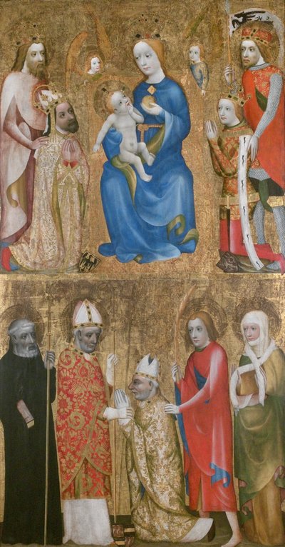 Vlasimin arkkipiispa Jan Ockon votiivimaalaus, noin 1370 tekijältä Theodoric of Prague,