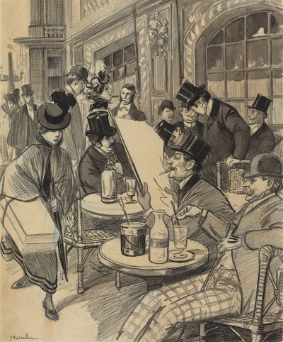 Maximen luona tekijältä Théophile Alexandre Steinlen