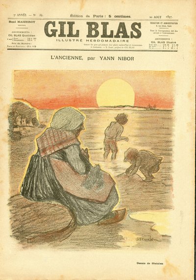 Kansi "" Gil Blas"" tekijältä Théophile Alexandre Steinlen