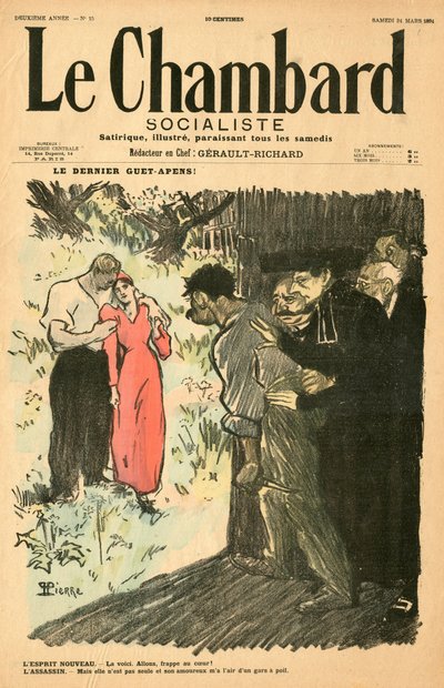 Kansi "" The socialist Chambard ", Satiirinen väreissä tekijältä Théophile Alexandre Steinlen