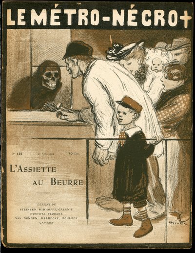 Kansi "" The Butter Plate" -levylle, numero 125, Satirique en Colors tekijältä Théophile Alexandre Steinlen