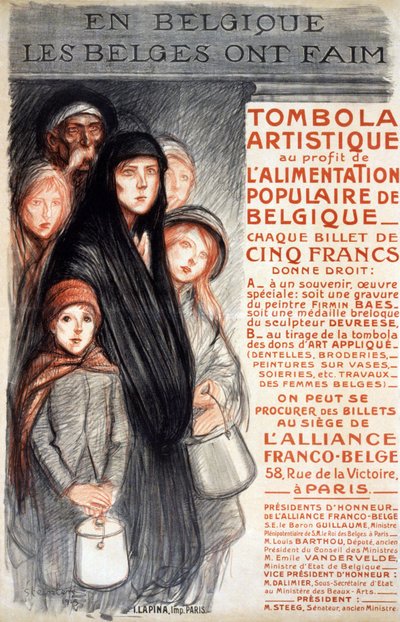 Belgiassa belgialaiset ovat nälkäisiä tekijältä Theophile Alexandre Steinlen