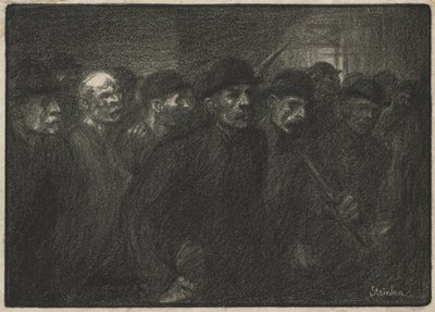 Työntekijät lähtevät tehtaalta tekijältä Théophile Alexandre Steinlen