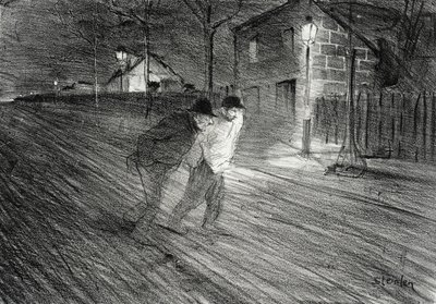 Rue Caulaincourt tekijältä Théophile Alexandre Steinlen