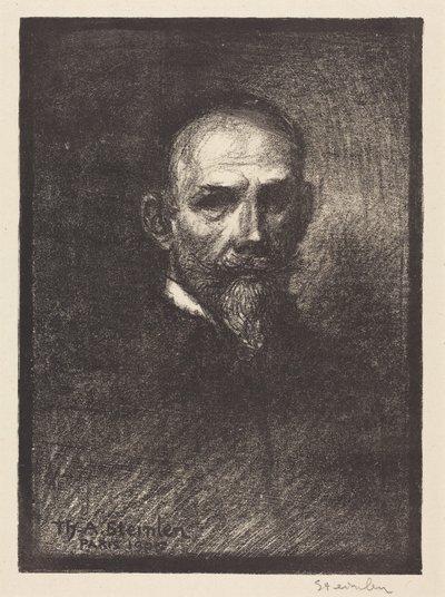 Omakuva (Steinlen edestäpäin, pää suorassa) tekijältä Théophile Alexandre Steinlen