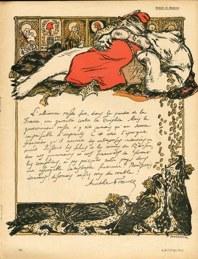 The Butter Plate, numero 222, Satiirinen väreissä tekijältä Théophile Alexandre Steinlen