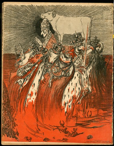 The Butter Plate, numero 47, Satiirinen väreissä tekijältä Théophile Alexandre Steinlen
