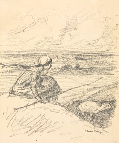 Paimen tyttö tekijältä Théophile Alexandre Steinlen