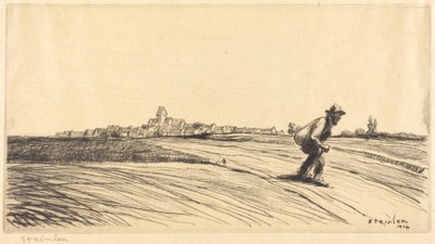 Vaeltaja ja matkatavarat (Le chemineau à la besace) tekijältä Théophile Alexandre Steinlen