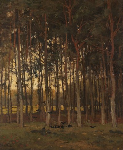 Näkymä metsässä tekijältä Theophile de Bock