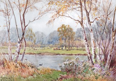 Aurinkoinen päivä Ouse-joella (akvarelli) tekijältä Theresa Sylvester Stannard