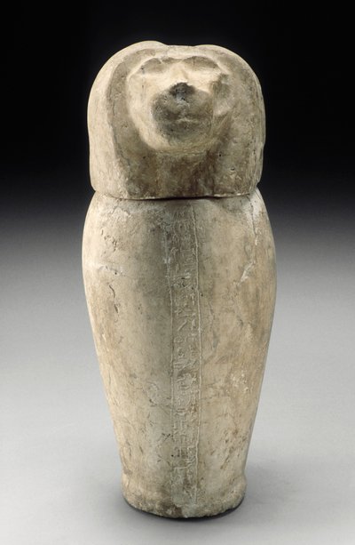 Canopic Jar Cynocephalous Head (kalkkikivi) tekijältä Third Intermediate Period Egyptian