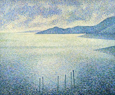 Rannikkokohtaus, n. 1892-1893 tekijältä Théo van Rysselberghe
