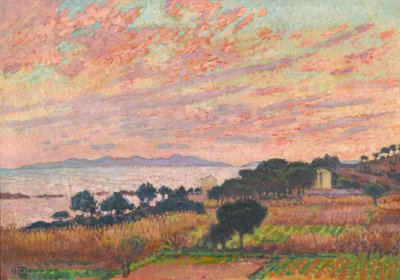 Lahti auringonlaskun aikaan Saint Clair, 1916. tekijältä Théo van Rysselberghe