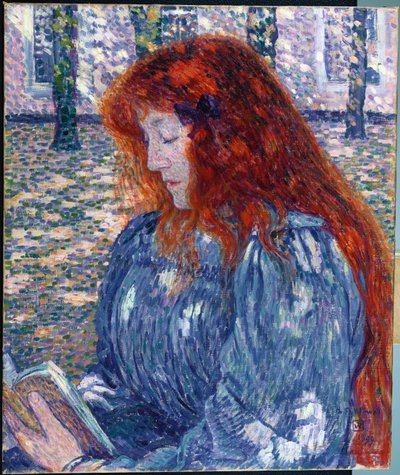Woman Reading, 1899 tekijältä Théo van Rysselberghe