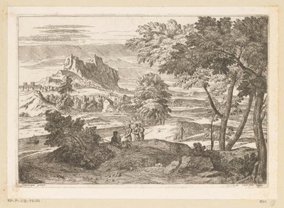 Arkadian maisema hahmoineen ja kaneina Suite de Paysages (sarjan nimi) tekijältä Théodore