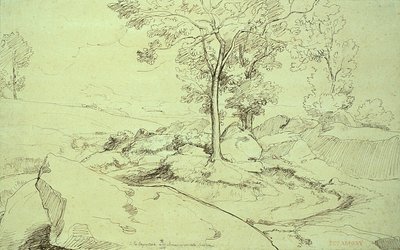 Näkymä Serpentaraan Olivanon ja Civitellan välillä tekijältä Théodore Caruelle d