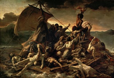 Ranskalainen:  Le Radeau de La Méduse The Raft of the Medusa (Meduusan lautta) tekijältä Theodore Gericault