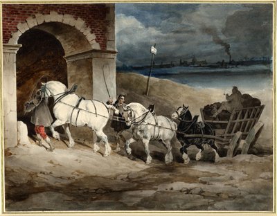 Géricault - Hiilivaunu eli Le Chariot, Route de Londres, noin 1821, 1968,0210.28 tekijältä Theodore Gericault