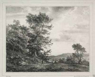 Maisema hahmoineen, 1817. tekijältä Jean Antoine Theodore Gudin