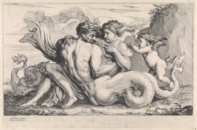 Sireeni ja tritoni Mytologiset hahmot (sarjan nimi) tekijältä Théodorus van Kessel