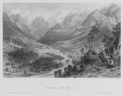 Cauterets, Pyreneillä (kaiverrus) tekijältä Thomas (after) Allom