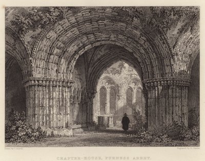 Chapter-House, Furness Abbey (kaiverrus) tekijältä Thomas (after) Allom