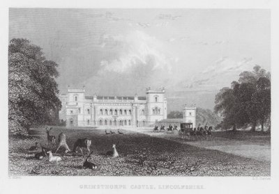 Grimsthorpen linna, Lincolnshire (kaiverrus) tekijältä Thomas (after) Allom