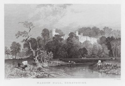 Haddon Hall, Derbyshire (kaiverrus) tekijältä Thomas (after) Allom