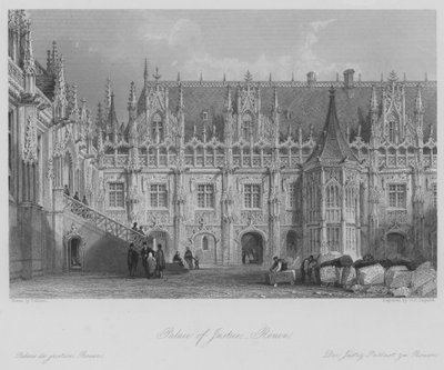 Oikeuspalatsi, Rouen (kaiverrus) tekijältä Thomas (after) Allom