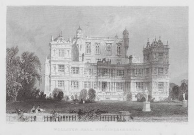 Wollaton Hall, Nottinghamshire (kaiverrus) tekijältä Thomas (after) Allom