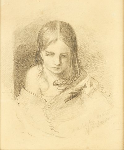 Luonnos luonnosta, sanotaan olevan Ines Fletcher (lyijykynä) tekijältä Thomas (after) Lawrence
