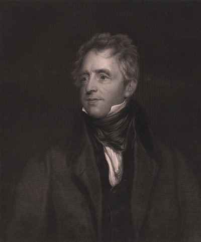 Englannin näyttelijän John Fawcettin (1768-1837) muotokuva, W J Edwardsin kaiverrus Thomas Lawrencen maalauksesta, 23x32 cm, Virtue and Co Publisher, Lontoo tekijältä Thomas (after) Lawrence