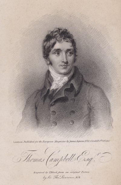 Thomas Campbell, skotlantilainen runoilija tekijältä Thomas (after) Lawrence