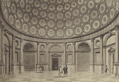 Brokers’ Exchange, Sir Robert Taylorin Rotunda, Bank of England (litho) tekijältä Thomas (after) Malton